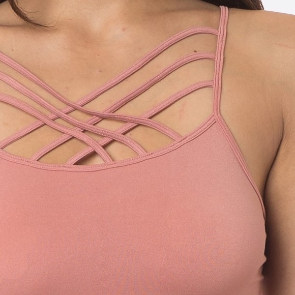 Rose Criss Cross Camisole - Picture 3 of 3